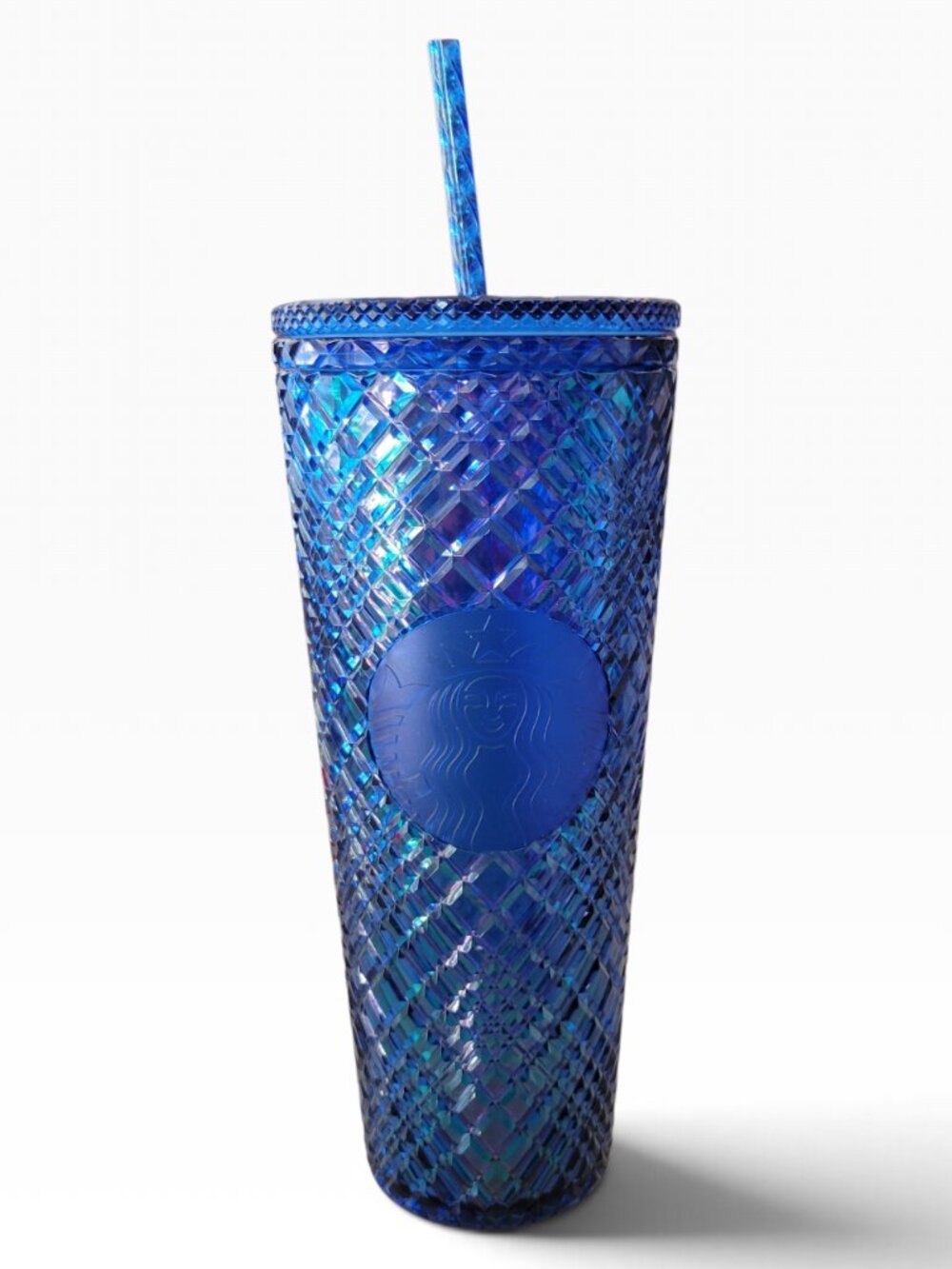 Starbucks 2022 Limited Edition Iridescent Azure Blue Jewel Tumbler (24oz)